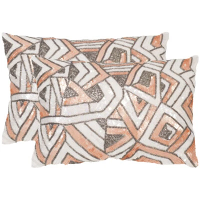 SAFAVIEH Ricci Art Deco Pillow Set of 2 | Organza | - Image 1 of 2