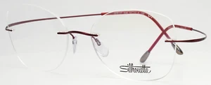 SILHOUETTE 5515 CT 3040 Burgundy Womens Butterfly Eyeglasses 53-17-140 B:42.3 - Picture 1 of 13