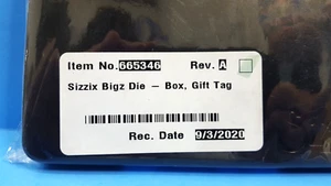 (1 PC) Sizzix Bigz Die, Gift Tag Box, 665346, SIZZIX - Picture 1 of 4