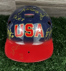 USA SOFTBALL Olympics Legends SIGNED Softball Helmet as is no COA Full Size - Picture 1 of 7
