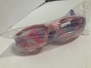 Swimming Goggles UV Anti-Fog Adult with Nose Clip & Ear Plugs Pink & Purple - Picture 1 of 6