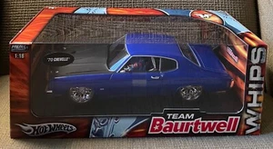 HOT WHEELS 1/18 TEAM BAUTWELL WHIPS '70 CHEVELLE  *NEW* - Picture 1 of 2