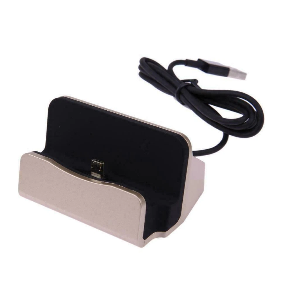 Base de carga micro USB tipo C soporte de carga de escritorio para Samsung iPhone - Imagen 1 de 4