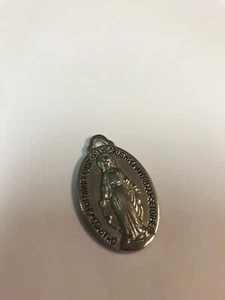 VINTAGE O MARY CONCEIVED WITHOUT SIN CATHOLIC CHARM, MEDAL OR PENDANT 1.25" - Picture 1 of 6