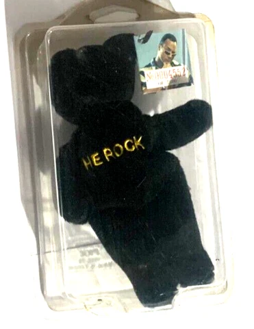 RARE WWE WWF Attitude Bears The Rock Plush Mini Beanie Bear Figure 4552/7000 Cover