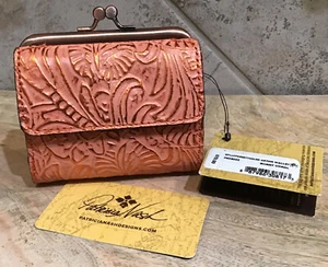 Patricia Nash Astor Wallet Metallic Forest Tooled P836322 BurntCoral MSRP$79 NWT - Picture 1 of 4