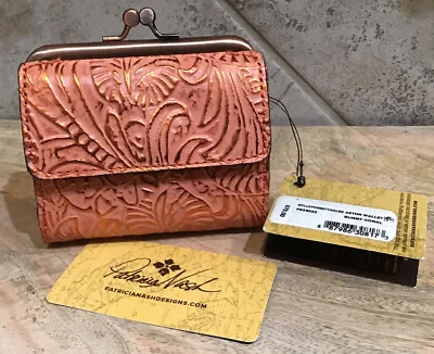 Patricia Nash Astor Wallet Metallic Forest Tooled P836322 BurntCoral MSRP$79 NWT - Image 1 of 4