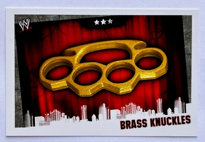 2009 WWE Topps Slam Attax Evolution TCG #169 BRASS KNUCKLES Prop Cards - Image 1 of 2