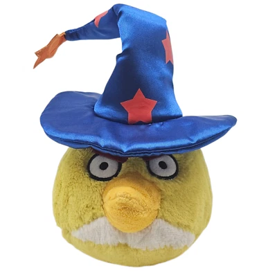 VTG Angry Birds Wizard Hat Yellow Chuck Plush 2011 Commonwealth 11.5" H - Image 1 of 4