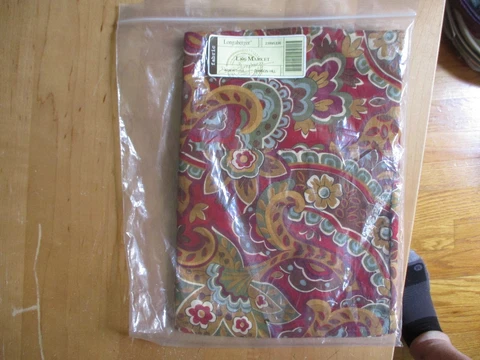 Longaberger LONG MARKET Basket - CRIMSON HILL Liner Cover