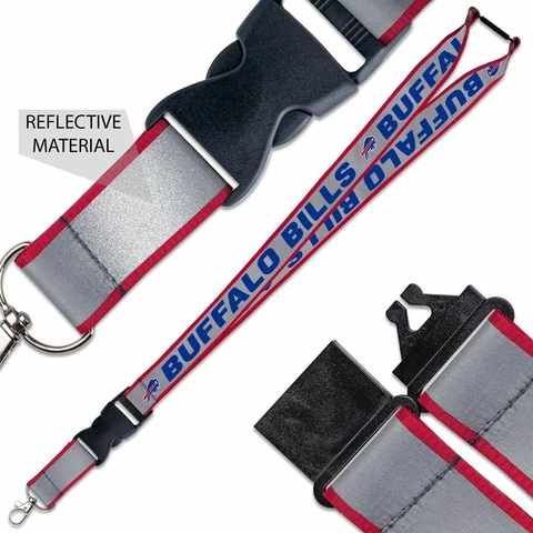 NFL BUFFALO BILLS LANYARD REFLECTIVE WITH BUCKLE 1" NEW Cover