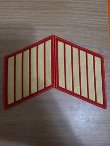 FEMALE USMC 6 Bars gold/red HASH MARKS Service Stripes set Marines Chevron Blues - Picture 1 of 2