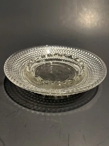 Vintage Heavy Crystal Clear Glass Round Ashtray - Picture 1 of 4