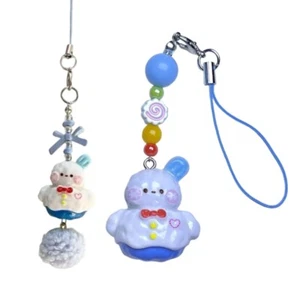 Snowflake Phone Accessory Cheerful Snowman Keyring Resin Craft Holiday Gift - Zdjęcie 1 z 10