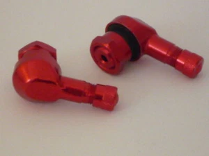 2x Válvula angular de aluminio para moto Ø 8,3 mm ROJO, válvula, válvula de esquina >5621180-2< - Imagen 1 de 1