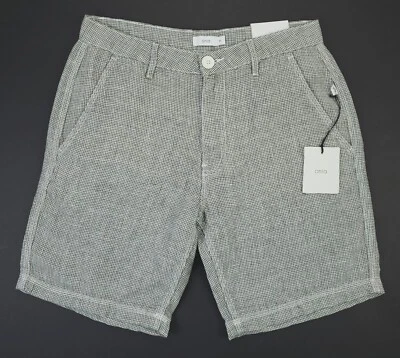 Pantalones Cortos Onia Para Hombre 30 Austin Micro Pata de Gallo 100% Lino Salvia Profunda Nuevos con Etiquetas $125 Foto 1 de 4