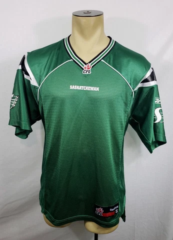 2011 Reebok Saskatchewan Roughriders CFL Football green mesh jersey size Small Cover