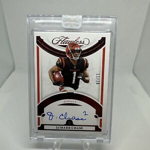 JA’MARR CHASE 2021 PANINI FLAWLESS ROOKIE GEM SIGNATURE AUTO #d 11/20 RUBY RC