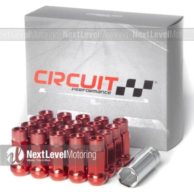 Tuercas de extremo abierto extendidas Circuit Performance CP50 12x1,5 rojas para Acura Honda Foto 1 de 4