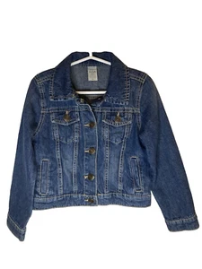 Carters Girls Toddler Size 5T/5A Blue Jean Denim Jacket Long Sleeve Button Up - Picture 1 of 4