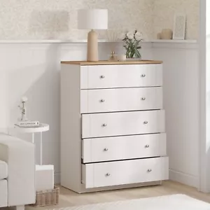 Merryluk 5 Chest of Drawers Tallboy Dressers Bedroom Storage Cabinet - Picture 1 of 8