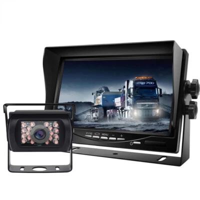 Backup Reverse Camera 4-pin 7" LCD Rear View Monitor for Bus Truck RV Pickups - Image 1 of 4