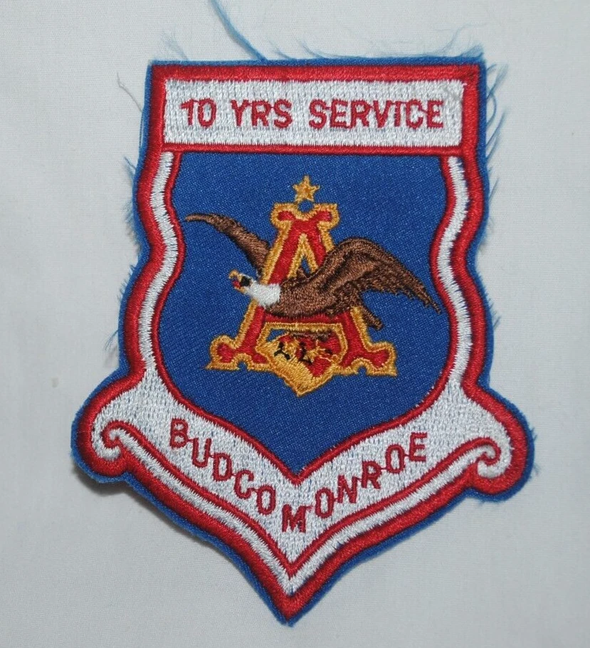 Anheuser-Busch, Monroe, LA,  employee 10 years service patch, BUDCO MONROE - Image 1 of 1