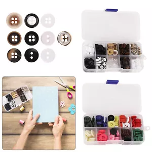 Mixed Buttons for DIY Sewing & Crafts 4-Hole Sew-On Button Set with Box - Picture 1 of 19