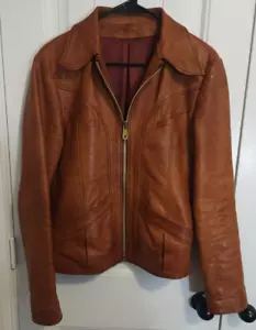 Vintage East West Musical Instruments Leather Jacket "Drift" size 42 Small - Picture 1 of 17