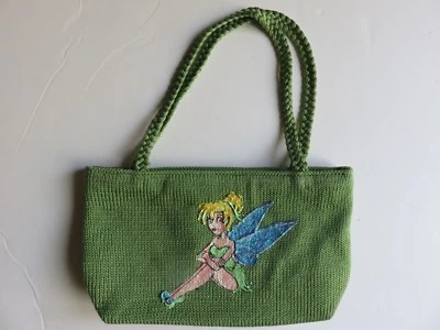 Cartera de polipropileno verde lima con imagen pintada a mano de Tinker Bell por Lina nueva Foto 1 de 2