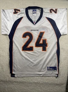 Maglia calcio Champ Bailey #24 Denver Broncos NFL Reebok cucita taglia XL  - Foto 1 di 8