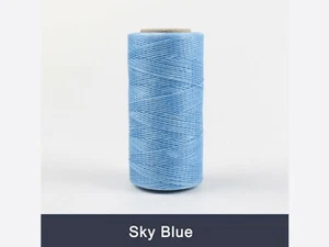 Flat Waxed Polyester Cord 0.8MM 284y /Spool Waxed String Thread for Sewing - Picture 1 of 21