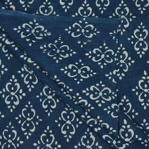 5 Yard Geometric Hand Block Print 100%Cotton Sewing Dress Making Clothing Fabric