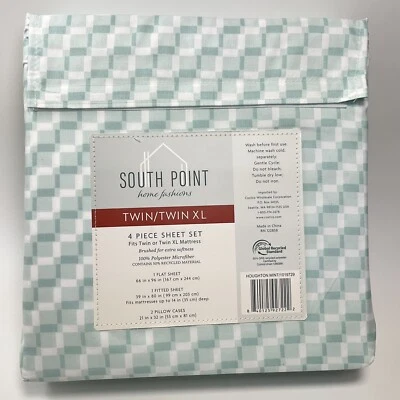 South Point Home Fashions Twin/Twin XL, Juego de Sábanas 4 Piezas HOUGHTON COMO NUEVO Nuevo Foto 1 de 4