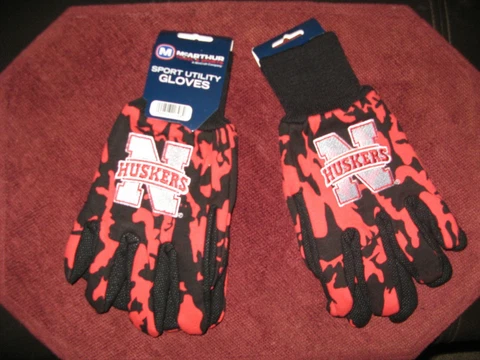 TWO (2)  PAIR OF NEBRASKA , SPORT UTILITY GLOVES FROM FOREVER COLLECTABLE Cover
