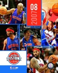 Foto compuesta de equipo de los Detroit Pistons con licencia 8 X 10 AAIP137 - Imagen 1 de 1