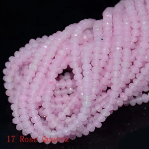 Faceted 2x4mm Natural Multicolor Gemstone Rondelle Loose Beads 15'' Strand - Picture 1 of 33