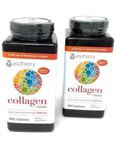 Collagen +Biotin Youtheory 6000mg skin, hair & nail. Types 1,2,3. 2pack(390tab) - Picture 1 of 6