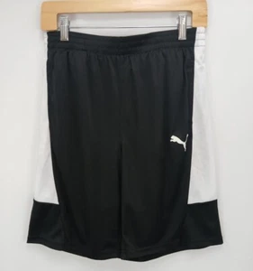 NWT PUMA Core Essential Athletic Short Black & White Boys Sz L (14-16) - Picture 1 of 6