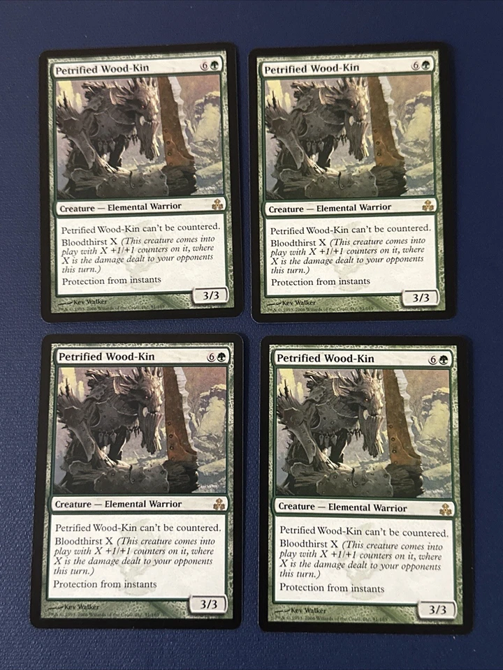 Petrified Wood-Kin X4 Guildpact Ex Condition See Pics Front/Back - Image 1 of 4