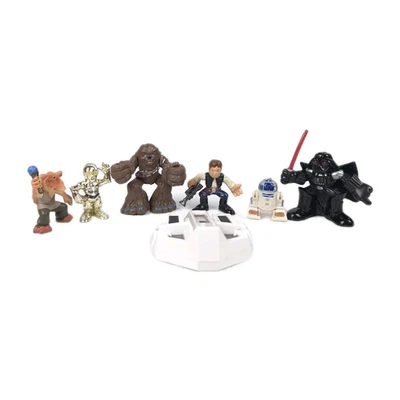 Starwars Playskool Galactic Heroes Mini Figure Bundle R2-D2 Chewbacca Spaceship - Image 1 of 4