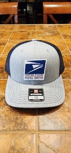Custom Made USPS Snapback Lite Gray / Navy Blue Cap ..Current Logo - Picture 1 of 4