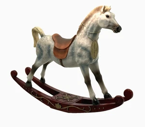 Vintage Leonardo Collection Rocking Horse Figurine Hand Crafted With Label Big - Picture 1 of 15
