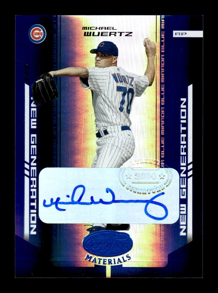 2004 Leaf Certified Materials #282 Michael Wuertz Mirror Autograph Blue #/100 - Image 1 of 2