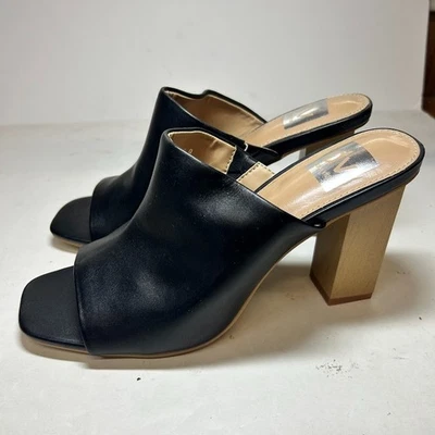 Sandalias Dolce Vita para mujer 9 M negras de imitación de cuero sin cordones de tacón bloque nuevas en caja LE2 Foto 1 de 3