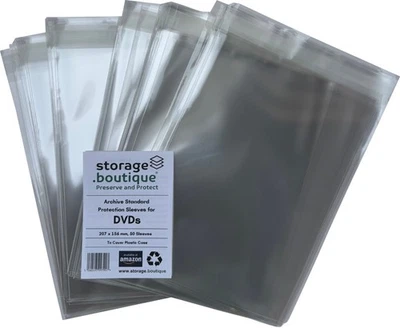 DVD Protection Sleeves, ARCHIVE STANDARD, Acid Free, 50 Peel & Seal, Post FREE - Image 1 of 4