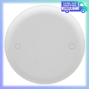 (13) 4 in. White Non-Metallic Round Blank Electrical Ceiling Box Cover (CPC4WH) - Picture 1 of 10