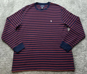 Polo Ralph Lauren Hemd Herren 2XL Navy Rot Streifen Thermo Nachtwäsche Langarm - Bild 1 von 16
