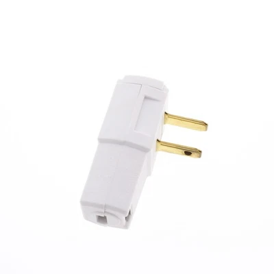 Leviton MONTAJE LATERAL ÁNGULO RECTO Enchufe Easy-Wire 15A 1-15P 125V No Polarizado 321-W Foto 1 de 4