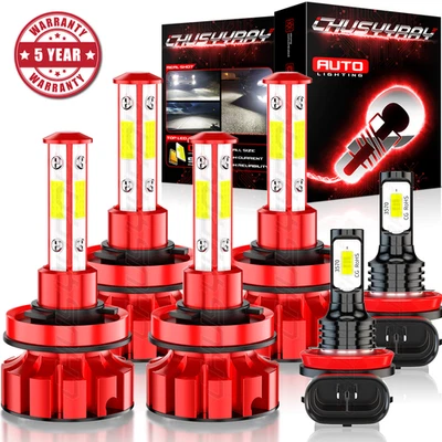 For Buick Allure 2005-2010 - 6x LED Headlight High Low + Fog Lights Bulbs Combo - Image 1 of 4